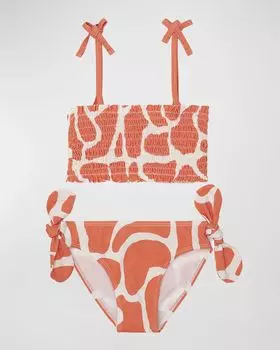Комплект бикини из двух частей со сборками в виде жирафа для девочек, размер 2–8 Mon Coeur, цвет Multi