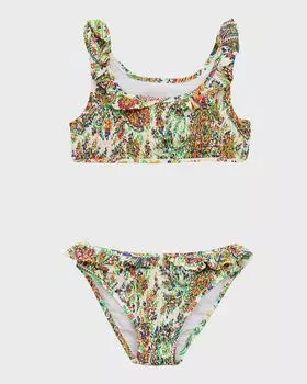 Комплект бикини из двух частей со сборками для девочек Etro, цвет White