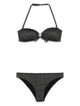 Комплект бикини из жаккарда Emporio Armani, черный