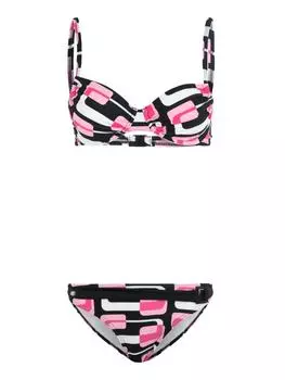 Комплект бикини Kangaroos, цвет schwarz/rosa