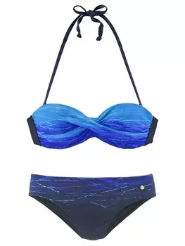 Комплект бикини LASCANA, цвет blau-bedruckt