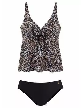 Комплект бикини LASCANA, цвет braun/bedruckt