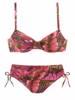Комплект бикини LASCANA, цвет pink-bedruckt