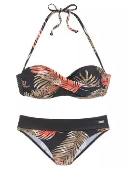 Комплект бикини LASCANA, цвет schwarz-bedruckt