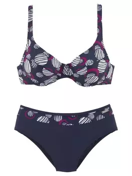 Комплект бикини LASCANA, цвет schwarz-bedruckt