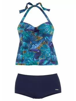 Комплект бикини LASCANA Tankini, цвет blau-bedruckt