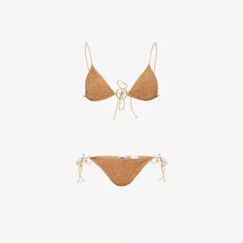 Комплект бикини Lumire из металлизированной ткани Oseree, цвет toffee