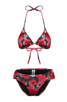 Комплект бикини - Многоцветный - Принт тай-дай Trendyol, разноцветный