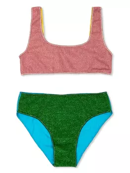 Комплект бикини Oseree Kids в стиле колор-блок, розовый