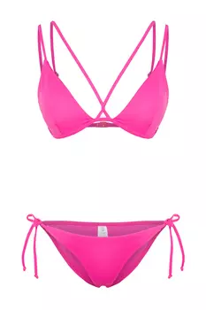 Комплект бикини - Розовый - Однотонный Trendyol, розовый