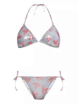 Комплект бикини с принтом «шар» Vivienne Westwood, серебряный