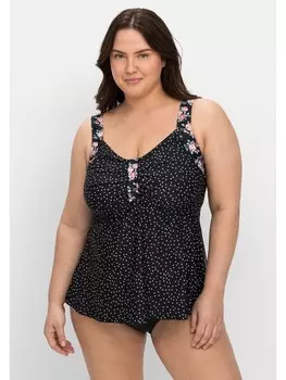 Комплект бикини sheego Tankini Top und Hose, цвет schwarz-wei