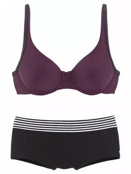 Комплект бикини sOliver, цвет schwarz-bordeaux