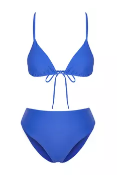 Комплект бикини - Темно-синий - Однотонный Trendyol, темно-синий