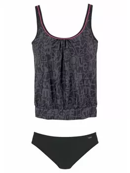 Комплект бикини Venice Beach Oversize Tankini, цвет schwarz-grau