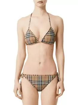 Комплект бикини в клетку Archive Burberry, желтый
