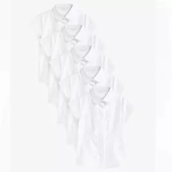 Комплект блузок для девочки Next Short Sleeve School, 5 штук, белый