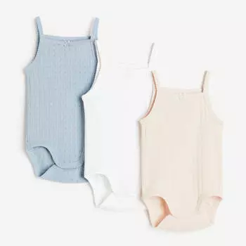 Комплект боди H&amp;M Sleeveless, 3 пары, мультиколор