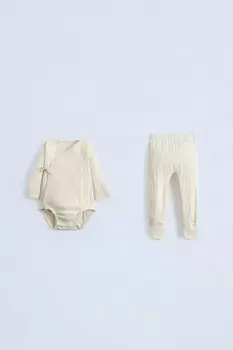 Комплект боди и леггинсы ponteille ZARA, экрю