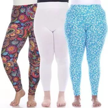 Комплект больших размеров из 3 леггинсов WM Fashion