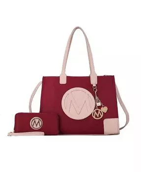 Комплект большой сумки и кошелька Louise от Mia k Mkf Collection, фиолетовый