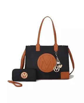 Комплект большой сумки и кошелька Louise от Mia k Mkf Collection, коричневый