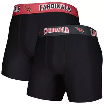 Комплект боксеров 2 шт Concepts Sport Arizona Cardinals, черный
