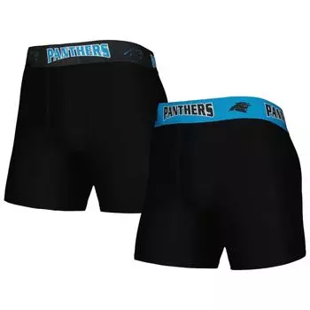 Комплект боксеров 2 шт Concepts Sport Carolina Panthers, черный
