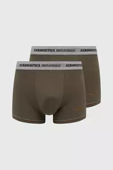 Комплект боксеров Aeronautica Militare, 2 шт, зеленый