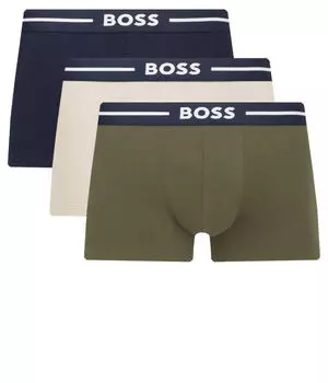 Комплект боксеров Boss, черный / бежевый / зеленый