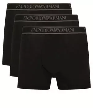 Комплект боксеров Emporio Armani с логотипом, 3 штуки