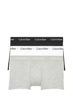 Комплект боксеров из трех предметов с лентой с логотипом Calvin Klein, черный