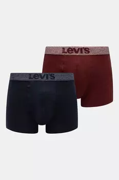 Комплект боксеров Levi's, 2 шт, гранатовый
