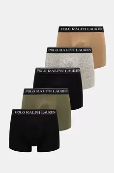 Комплект боксеров Polo Ralph Lauren, 5 штук, зеленый