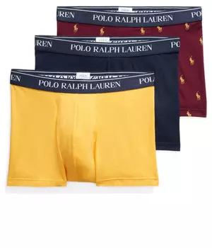 Комплект боксеров Polo Ralph Lauren, бургундия / желтый / черный