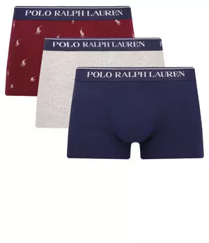 Комплект боксеров Polo Ralph Lauren с узором, 3 штуки