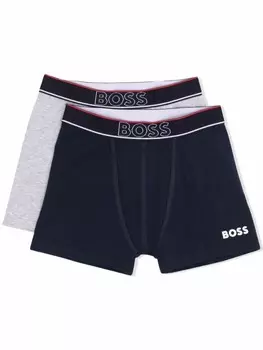 Комплект боксеров с логотипом BOSS Kidswear, синий