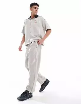 Комплект брюк Bershka без застежек серого цвета