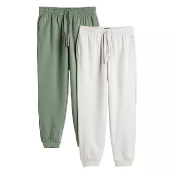 Комплект брюк H&amp;M Regular Fit, 2 пары, бежевый/зеленый
