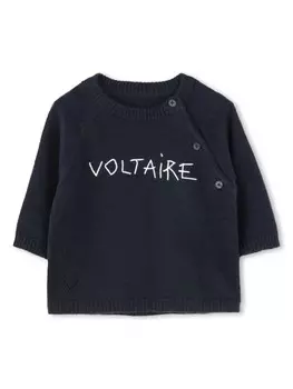 Комплект брюк с вышитым логотипом Zadig & Voltaire Kids, синий