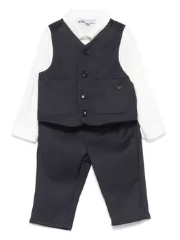 Комплект брюк в клетку Emporio Armani Kids, синий