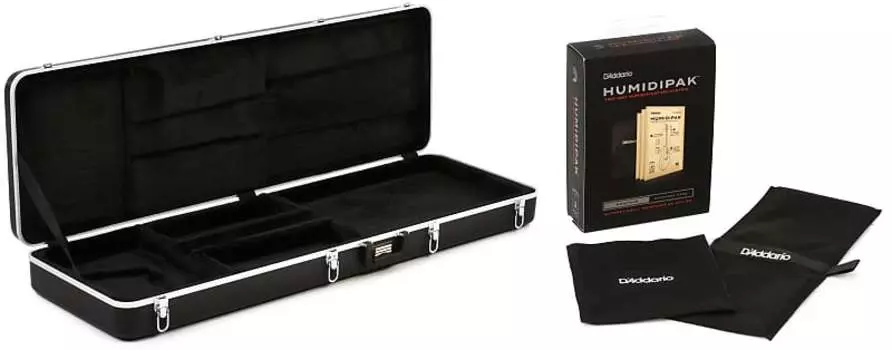 Комплект чехлов для электробас-гитары Gator GC-Bass Deluxe ABS с D'Addario Humidipak, поддерживающим автоматическую систему контроля влажности Gator + D'Addario GC-Bass=1 PW-HPK-01=1