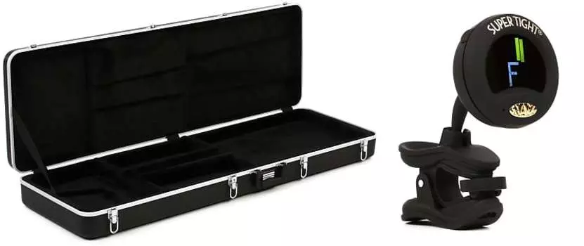 Комплект чехлов для электробас-гитары Gator GC-Bass Deluxe ABS с суперплотным хроматическим тюнером Snark ST-8 Gator + Snark GC-Bass=1 ST-8=1