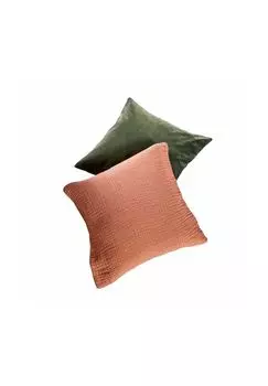 Комплект чехлов из 2 подушек Altoona коралловый/зеленый Loberon, цвет Gesamt Breite Koralle