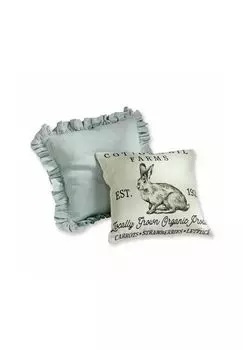 Комплект чехлов на подушки Dangila синий/белый, 2 шт Loberon, blau/ wei