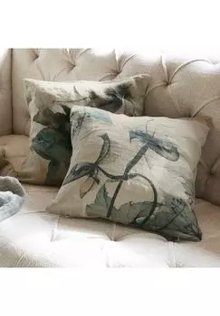 Комплект чехлов на подушки Forsyth, 2 шт. зеленый/лен Loberon, цвет Gesamt Breite Leinen