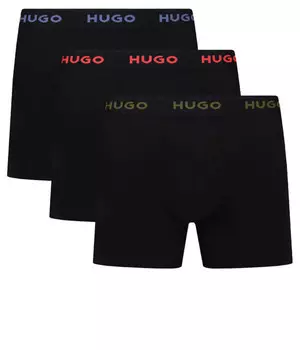 Комплект черных боксеров Hugo Bodywear, 3 штуки
