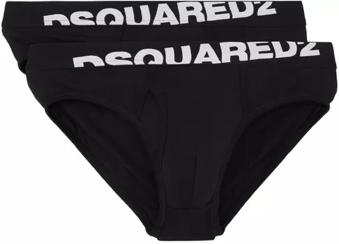 Комплект черных боксеров из двух пар Dsquared2