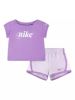 Комплект детских хлопковых шорт Nike Nike Kids, фиолетовый