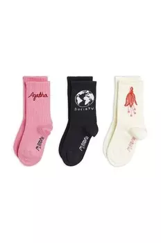 Комплект детских носков Agatha, 3 шт. Mini Rodini, мультиколор